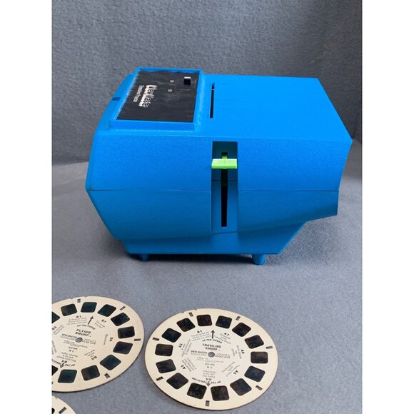 Vintage View-Master Entertainer Projector with 4 Smurf Classic Reels - Picture 5 of 8